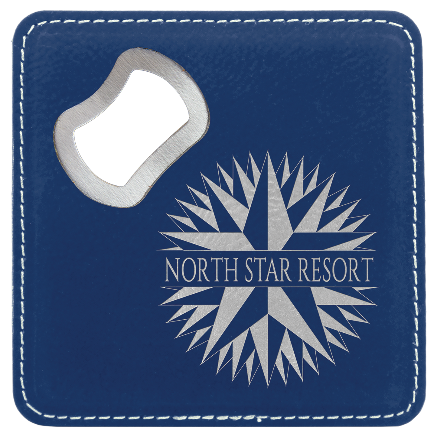 Leatherette 4" Coaster/Bottle Opener