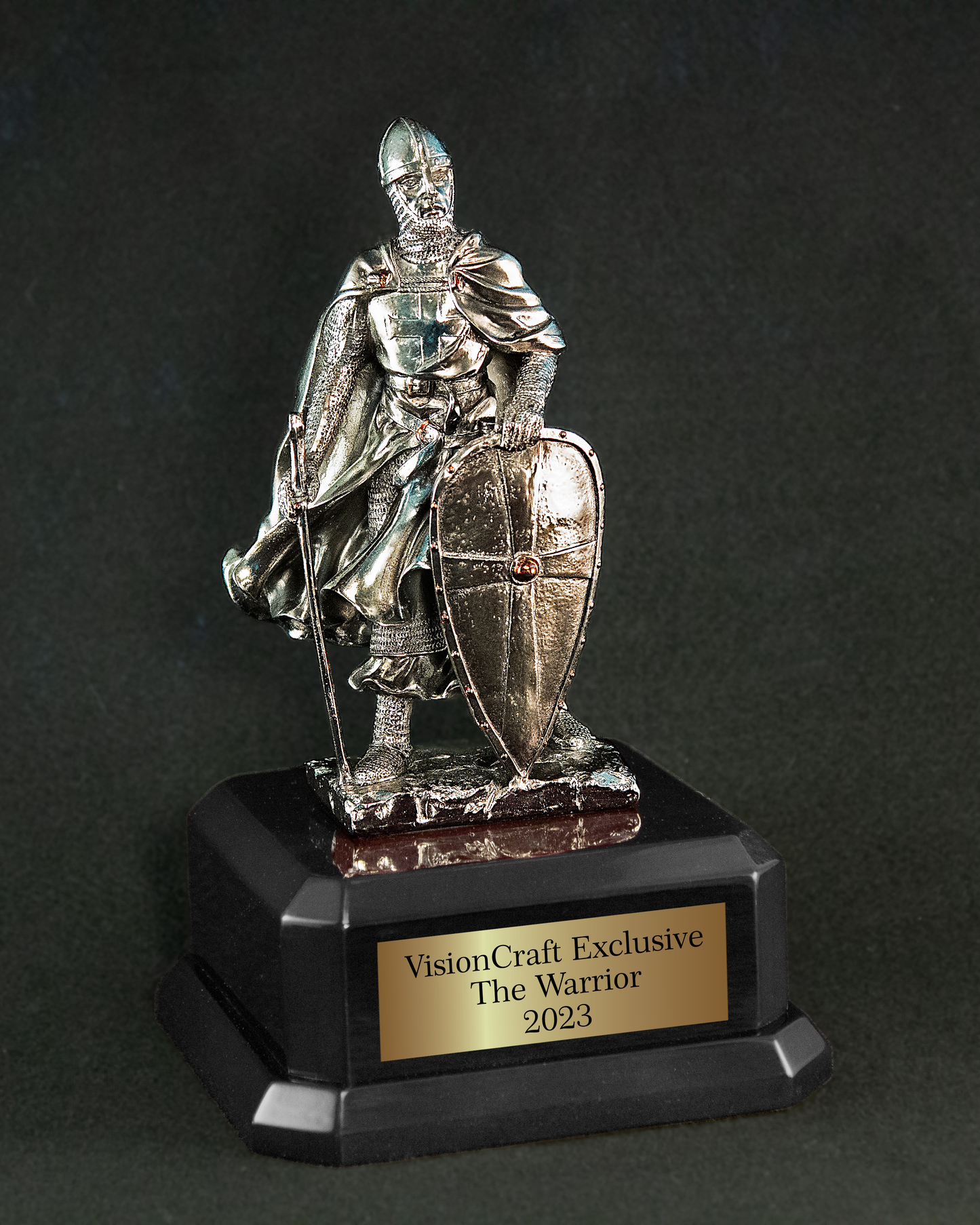Warrior Award on Premium Piano Finish Base
