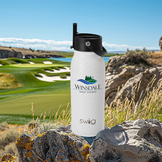 Swig Flip + Sip 36oz Bottle - Premium Golf Ball Finish