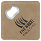 Leatherette 4" Coaster/Bottle Opener
