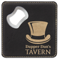 Leatherette 4" Coaster/Bottle Opener
