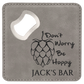 Leatherette 4" Coaster/Bottle Opener