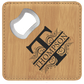 Leatherette 4" Coaster/Bottle Opener