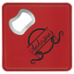 Leatherette 4" Coaster/Bottle Opener