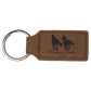 Leatherette Rectangle Keychain