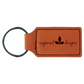 Leatherette Rectangle Keychain