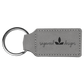 Leatherette Rectangle Keychain
