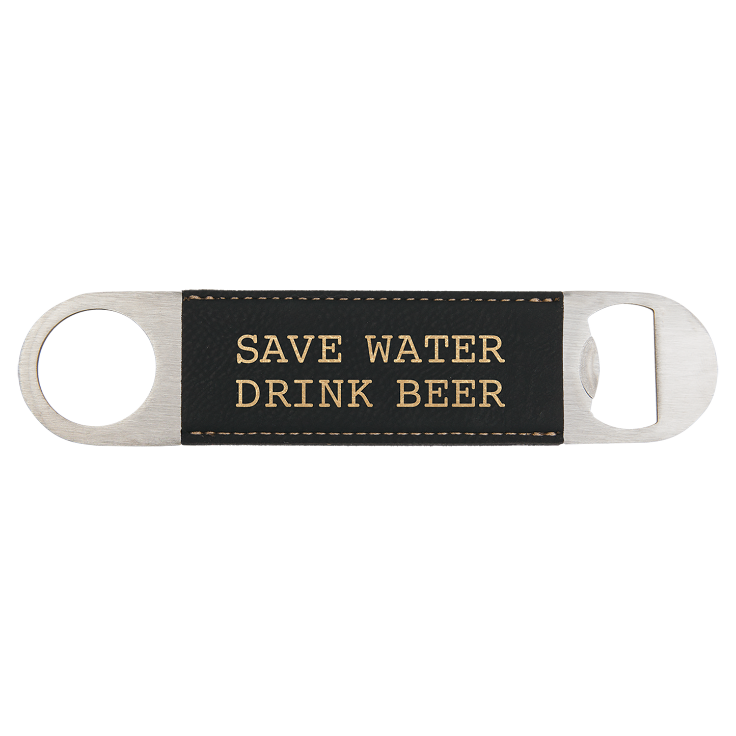 Bartender's Bottle Opener with Leatherette Handle