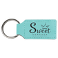 Leatherette Rectangle Keychain