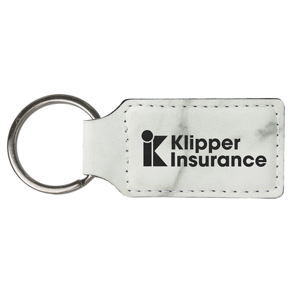 Leatherette Rectangle Keychain