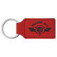 Leatherette Rectangle Keychain