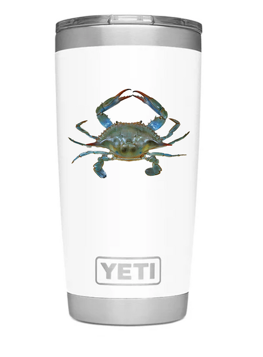 YETI Rambler 20oz. Tumbler with Iconic Blue Crab